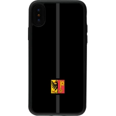 iPhone X / Xs Case Hülle - Silikon schwarz Kanton GE schwarz