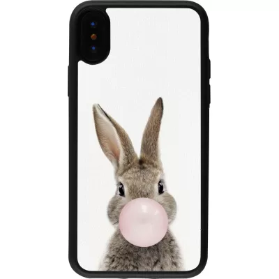 iPhone X / Xs Case Hülle - Silikon schwarz Easter 2023 bubble gum bunny