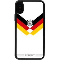 Coque iPhone X / Xs - Silicone rigide noir Maillot de football Allemagne 2026 personnalisable