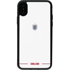 Coque iPhone X / Xs - Silicone rigide noir Maillot de football Angleterre 2026 personnalisable