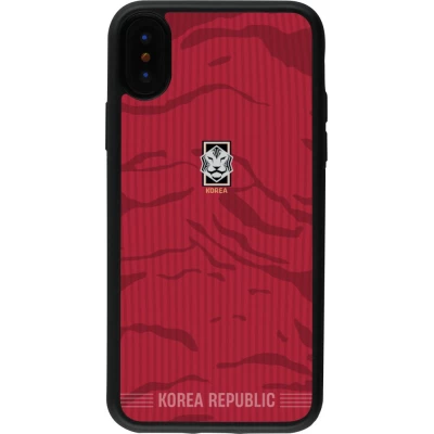 iPhone X / Xs Case Hülle - Silikon schwarz Südkorea 2026 personalisierbares Fussballtrikot