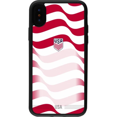iPhone X / Xs Case Hülle - Silikon schwarz Vereinigten Staaten 2026 personalisierbares Fussballtrikot