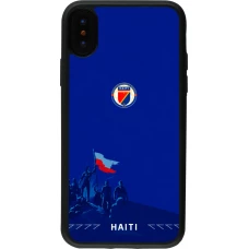 iPhone X / Xs Case Hülle - Silikon schwarz Haiti 2026 personalisierbares Fussballtrikot
