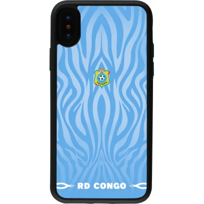 iPhone X / Xs Case Hülle - Silikon schwarz Demokratische Republik Kongo 2026 personalisierbares Fussballtrikot