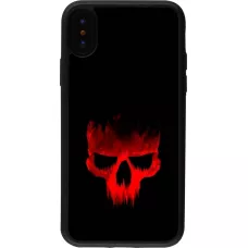 iPhone X / Xs Case Hülle - Silikon schwarz Halloween 2023 scary skull
