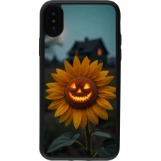 iPhone X / Xs Case Hülle - Silikon schwarz Halloween 2026 Evil Sunflower