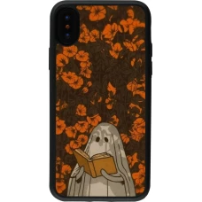 iPhone X / Xs Case Hülle - Silikon schwarz Halloween 2026 Ghost reading