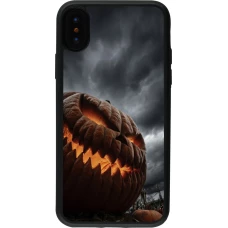 iPhone X / Xs Case Hülle - Silikon schwarz Halloween 2026 The Wicked Pumpkin