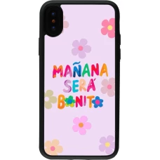 Coque iPhone X / Xs - Silicone rigide noir Karol G Manana sera bonito