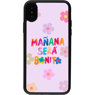 Coque iPhone X / Xs - Silicone rigide noir Karol G Manana sera bonito