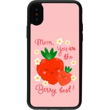 iPhone X / Xs Case Hülle - Silikon schwarz Mom 2026 Berry best