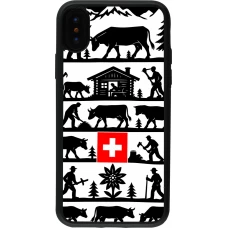 iPhone X / Xs Case Hülle - Silikon schwarz Poya Schweiz 1