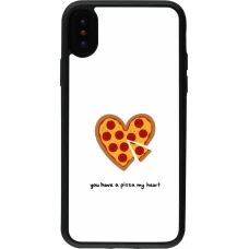 iPhone X / Xs Case Hülle - Silikon schwarz Saint Valentines Day 26 You have my pizza heart