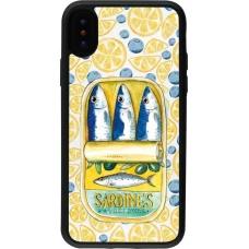 iPhone X / Xs Case Hülle - Silikon schwarz Sardines in oil 2026