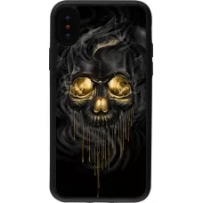 Hülle iPhone X / Xs - Silikon schwarz Skull 02