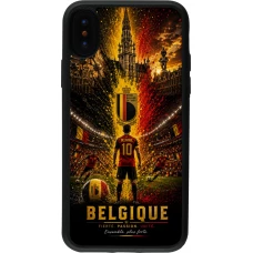 iPhone X / Xs Case Hülle - Silikon schwarz Fussball Belgien splash 2026