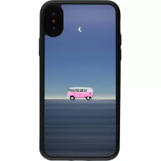 iPhone X / Xs Case Hülle - Silikon schwarz Spring 23 pink bus