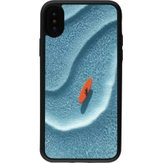 iPhone X / Xs Case Hülle - Silikon schwarz Orange surf Summer 2026