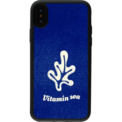 Coque iPhone X / Xs - Silicone rigide noir Vitamin sea Summer 2026