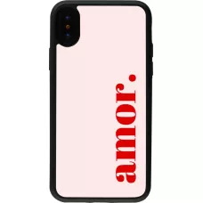 iPhone X / Xs Case Hülle - Silikon schwarz Valentine 2024 amor