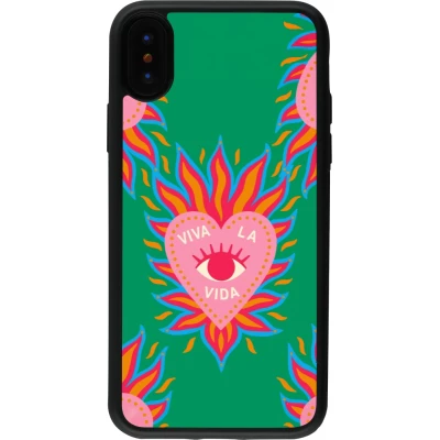 Coque iPhone X / Xs - Silicone rigide noir Viva la vida 2026