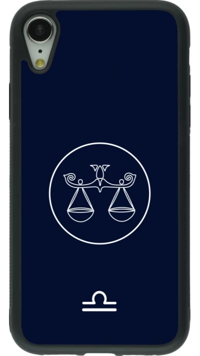 iPhone XR Case Hülle - Silikon schwarz Astrologie Waage