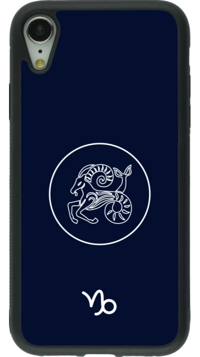 iPhone XR Case Hülle - Silikon schwarz Astrologie Steinbock