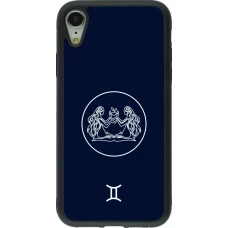 iPhone XR Case Hülle - Silikon schwarz Astrologie Zwillinge