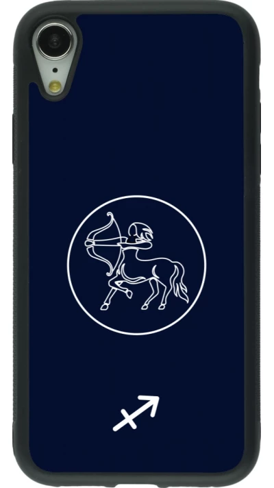 iPhone XR Case Hülle - Silikon schwarz Astrologie Schütze
