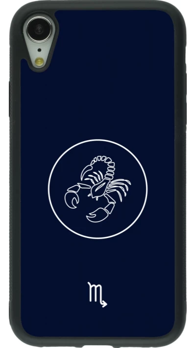 iPhone XR Case Hülle - Silikon schwarz Astrologie Skorpion
