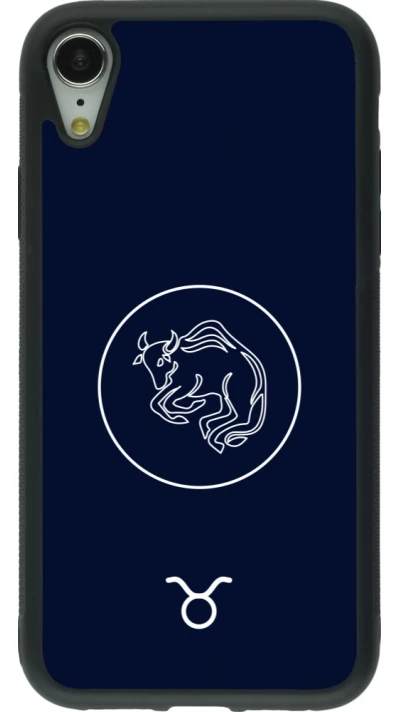 iPhone XR Case Hülle - Silikon schwarz Astrologie Stier