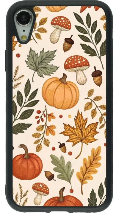 iPhone XR Case Hülle - Silikon schwarz Autumn 25 Autumn pattern