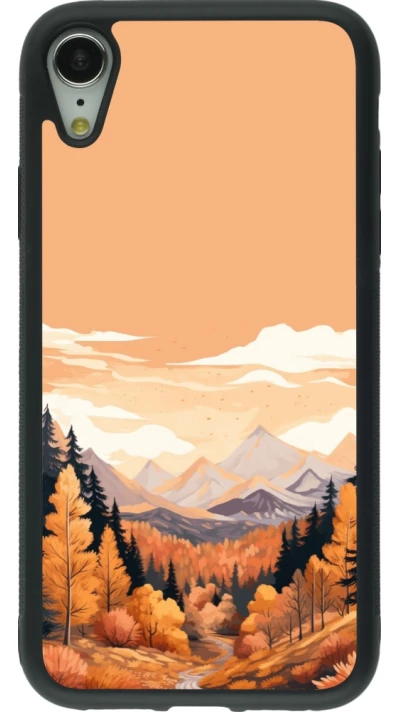 iPhone XR Case Hülle - Silikon schwarz Autumn 25 Mountains