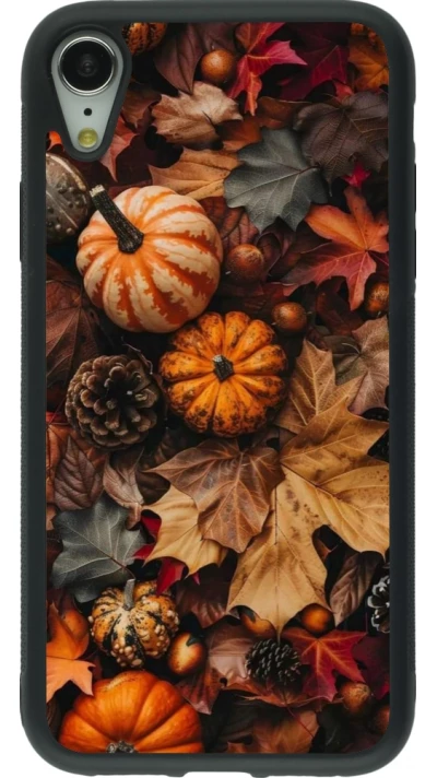 iPhone XR Case Hülle - Silikon schwarz Autumn 25 Pumpkin