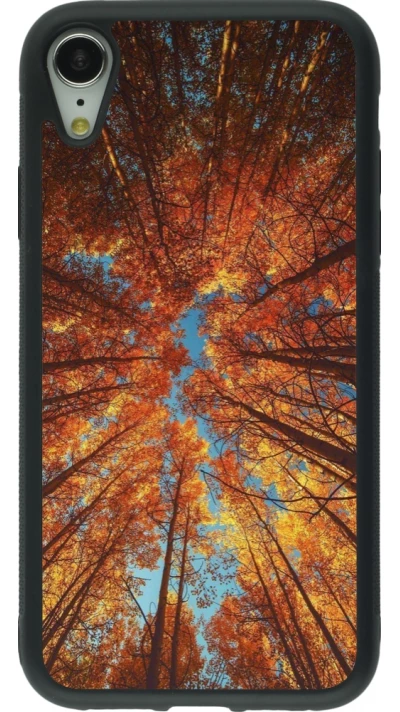 iPhone XR Case Hülle - Silikon schwarz Autumn 25 Trees