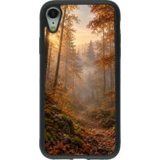 Coque iPhone XR - Silicone rigide noir Autumn 26 Autumn walk