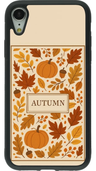 Coque iPhone XR - Silicone rigide noir Autumn 26 Hello autumn