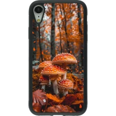 Coque iPhone XR - Silicone rigide noir Autumn 26 Mushrooms in the woods