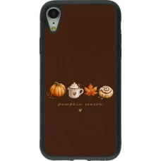 Coque iPhone XR - Silicone rigide noir Autumn 26 Pumpkin season