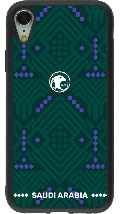iPhone XR Case Hülle - Silikon schwarz Saudi Arabien 2026 personalisierbares Fussballtrikot