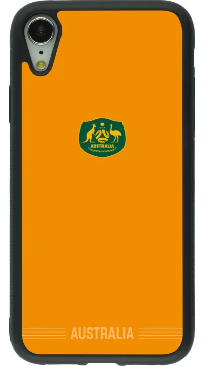 iPhone XR Case Hülle - Silikon schwarz Australien 2026 personalisierbares Fussballtrikot
