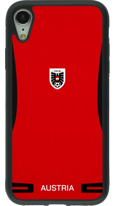 iPhone XR Case Hülle - Silikon schwarz O?sterreich 2026 personalisierbares Fussballtrikot