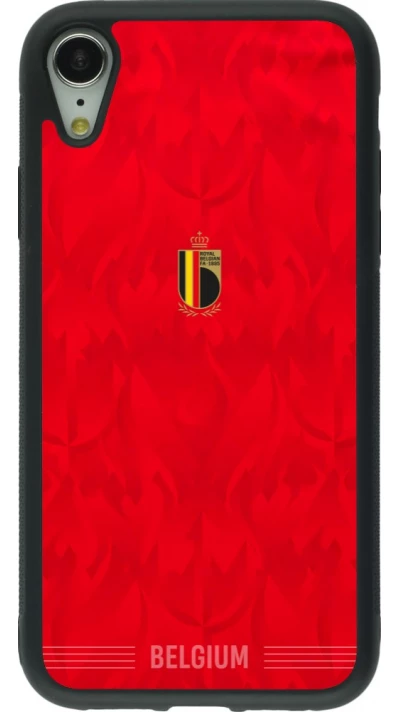 iPhone XR Case Hülle - Silikon schwarz Belgien 2026 personalisierbares Fussballtrikot