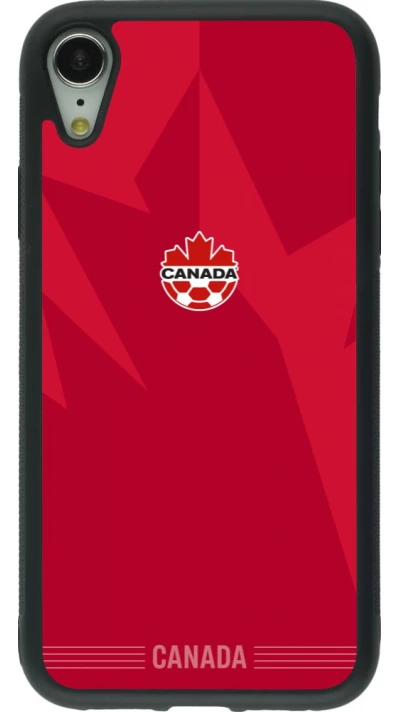 iPhone XR Case Hülle - Silikon schwarz Kanada 2026 personalisierbares Fussballtrikot