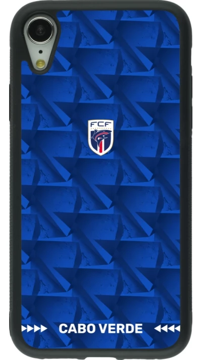 iPhone XR Case Hülle - Silikon schwarz Kap Verde 2026 personalisierbares Fussballtrikot