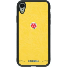 iPhone XR Case Hülle - Silikon schwarz Kolumbien 2026 personalisierbares Fussballtrikot