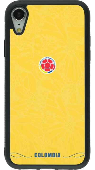 iPhone XR Case Hülle - Silikon schwarz Kolumbien 2026 personalisierbares Fussballtrikot