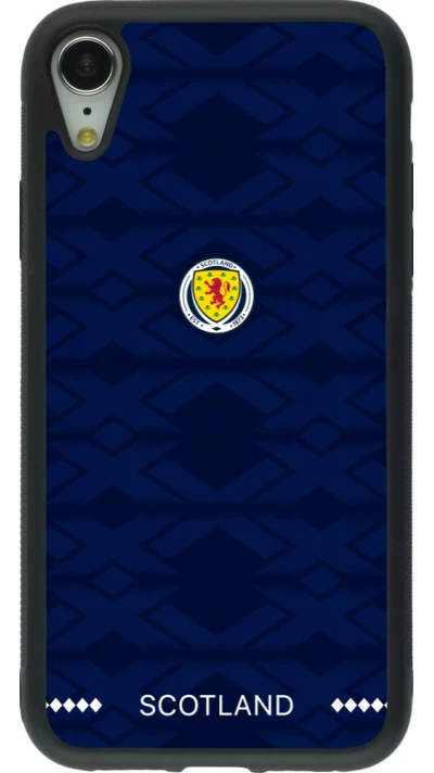 iPhone XR Case Hülle - Silikon schwarz Schottland 2026 personalisierbares Fussballtrikot