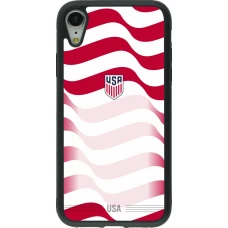 iPhone XR Case Hülle - Silikon schwarz Vereinigten Staaten 2026 personalisierbares Fussballtrikot