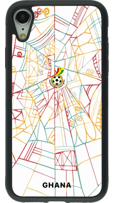 iPhone XR Case Hülle - Silikon schwarz Ghana 2026 personalisierbares Fussballtrikot